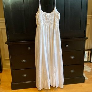 Cream, long flow super cute scrappy dress